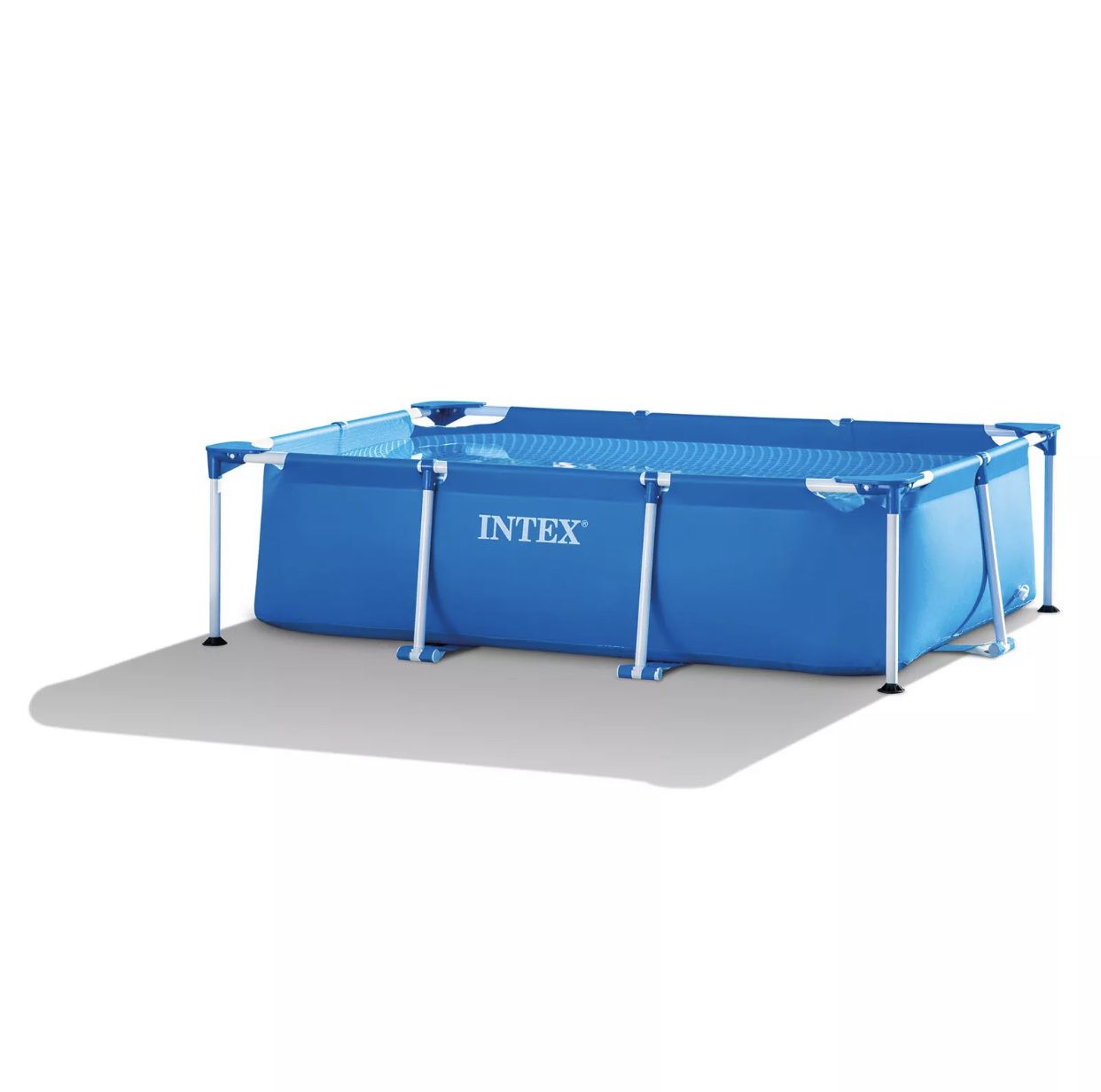 Intex pool Intex 8.5ft x 26in Rectangular Frame Above Ground Backyard Swimming Pool, Blue