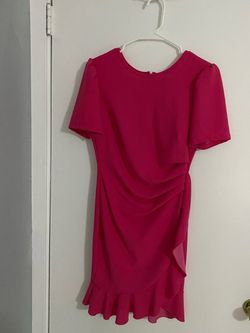 Hot Pink Short Sleeve Mini Dress