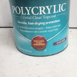 1gal 13333 Clear Polycrylic Water-Based Protective Finish Satin Finish Satin1gal