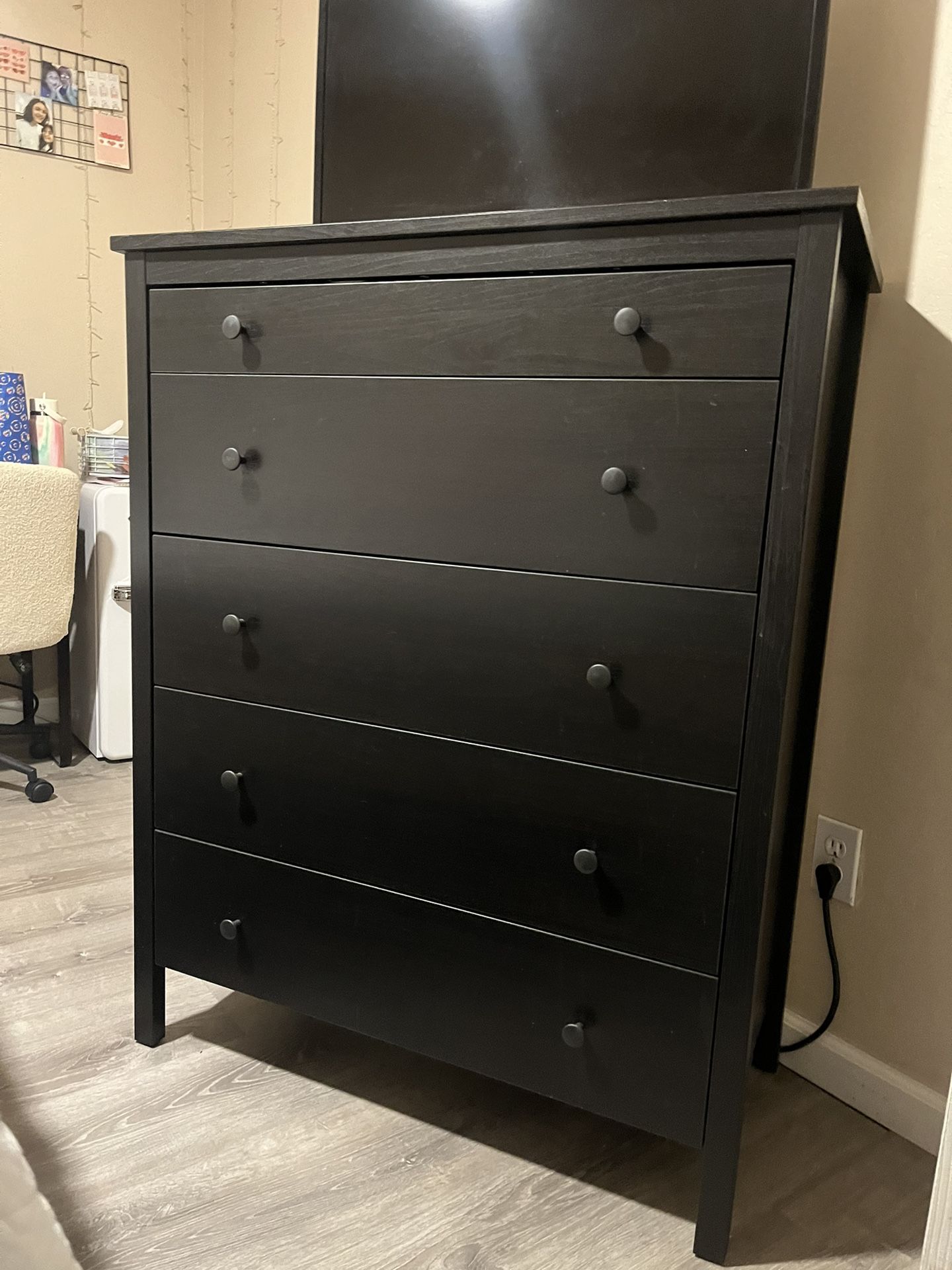 IKEA KOPPANG 5 Drawer Chest/ Black-Brown 