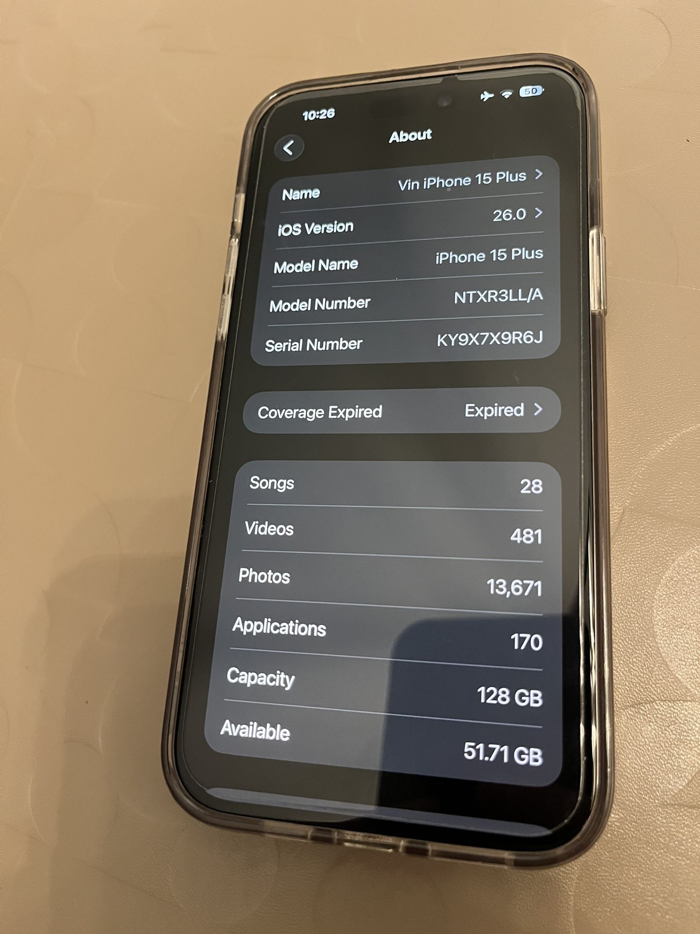 iPhone 15 Plus 128GB Unlocked With Screen Protector