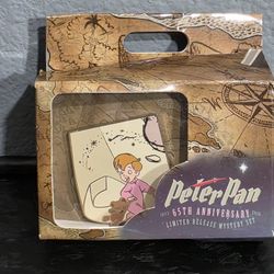 Rare 2018 Disney Peter Pan 65th Anniversary Mystery Map Pin With Box.