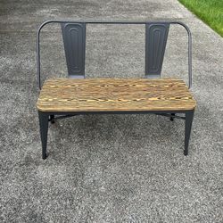2 Metal Framed Dining Benches 