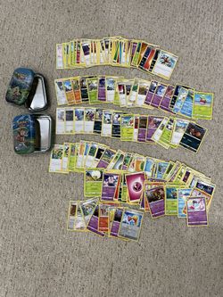 Pokemon Cards Over 165 with Two Cases