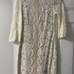 Beautiful Cream Lace Dress-size 4