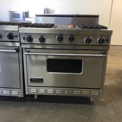 Viking 36”Wide All Gas Range Stove With Griddle In Stainless Steel 