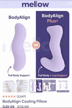 Mellow BodyAlign Cooling Body Lavender Pillow