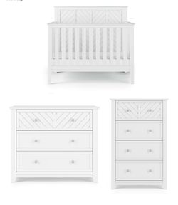 Child Craft Atwood Euro Crib, Dresser & Chest Nursery Set
