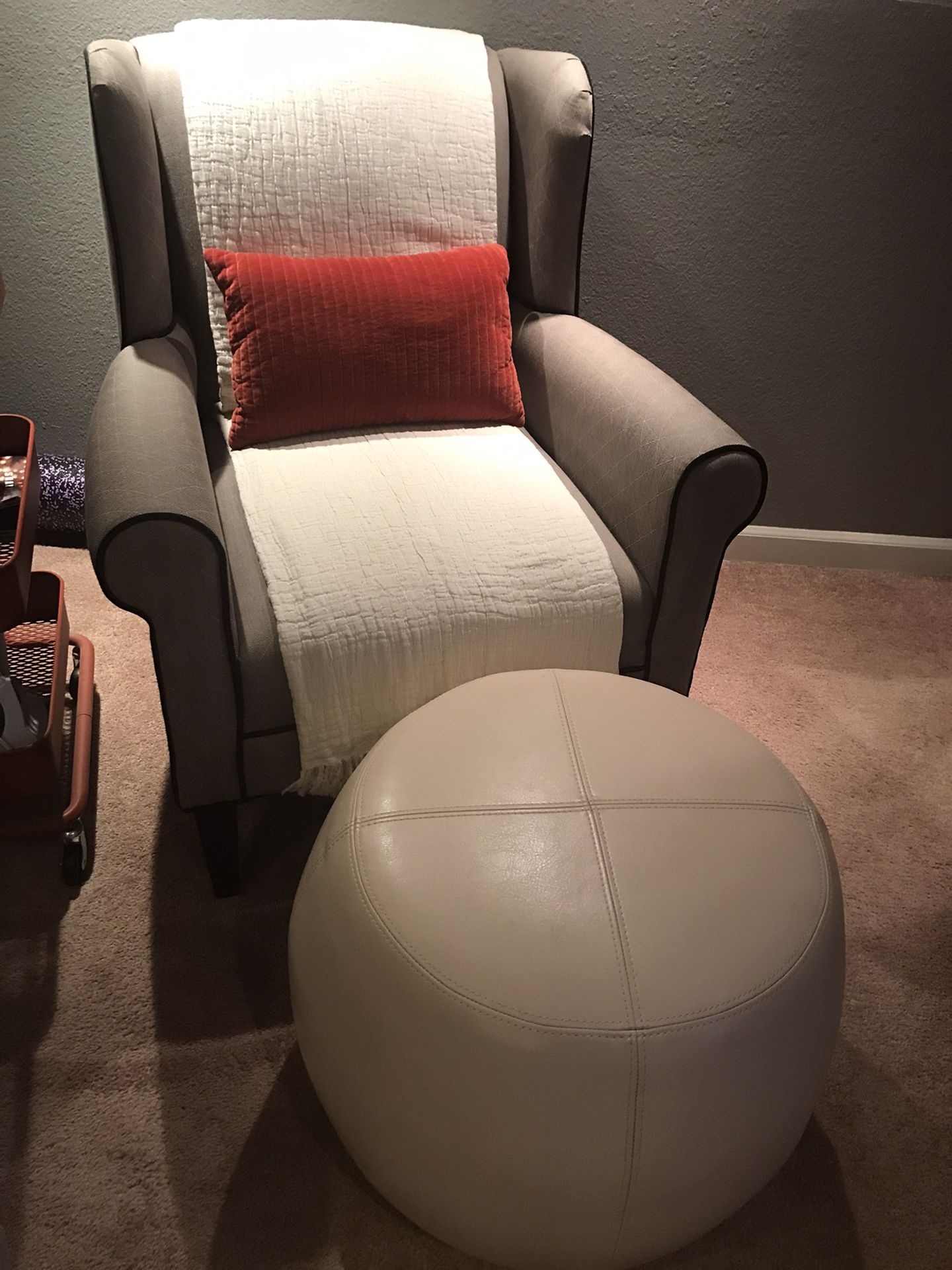 Accent Wing Chair and/or Ottoman (sold sep.)