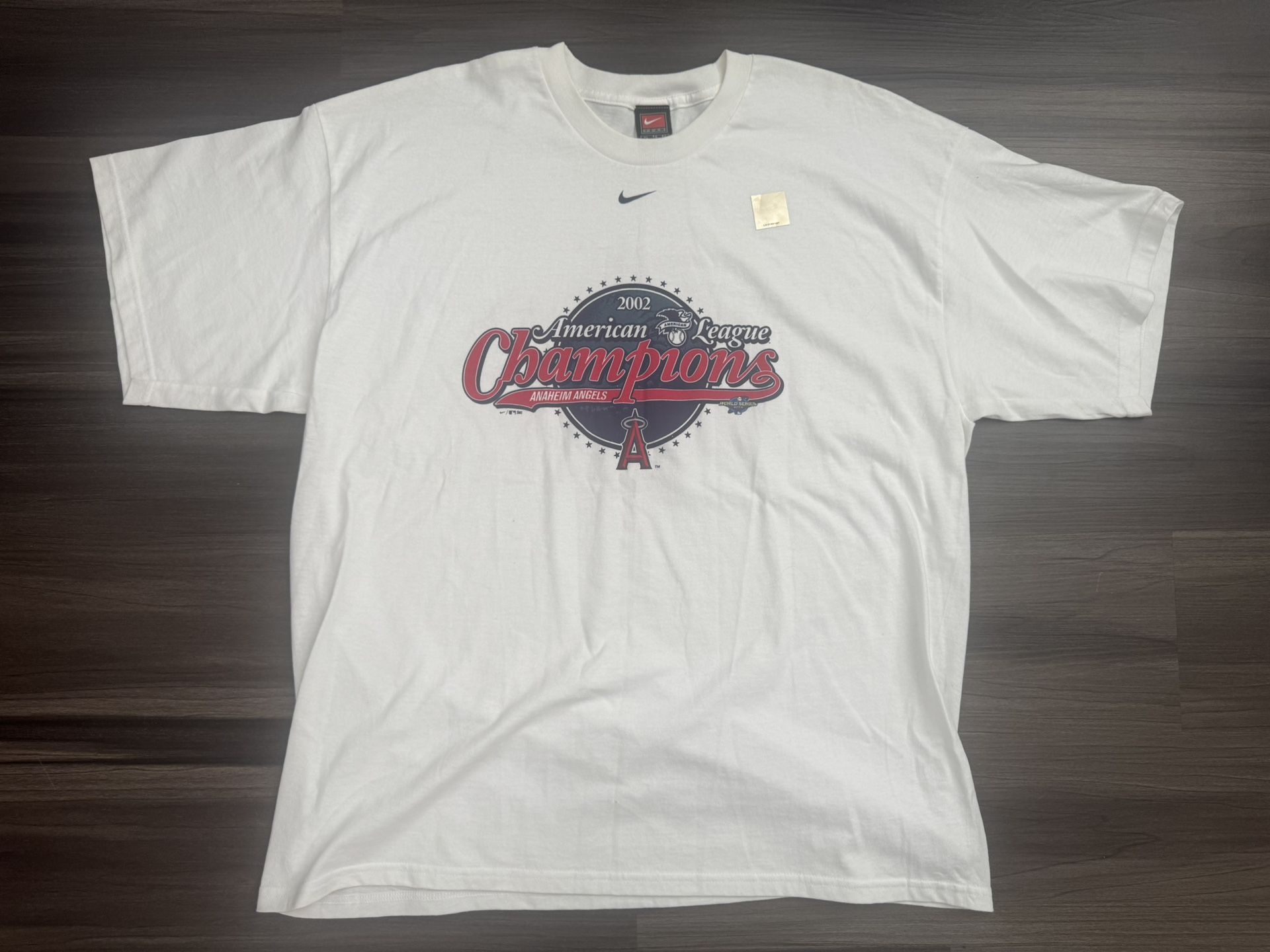 Vintage Nike 2002 MLB American League Champions Anaheim Angels T-Shirt XL