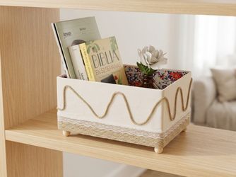 Decorative Storage Basket with Rope Detail