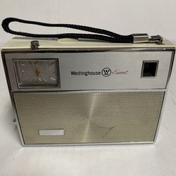 Vintage Antique Westinghouse Escort Rechargeable AM Radio, Clock, Flashlight, Cigarette Lighter.