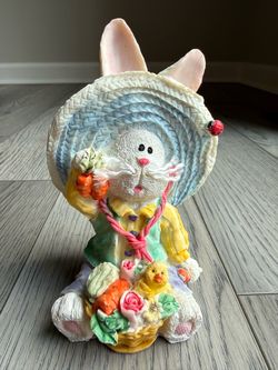 Vintage K's Collection Easter Bunny Figurine 5.75”