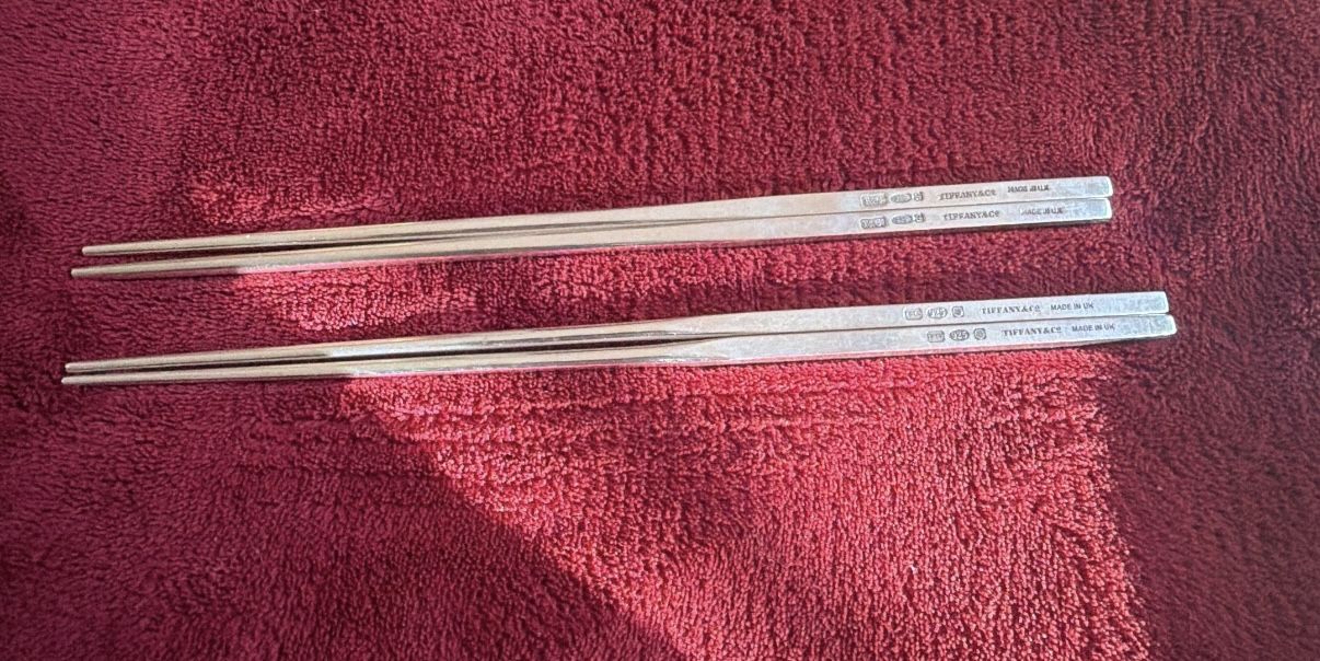 Tiffany & Co. Vintage Silver Chopsticks 2 Sets Of 2