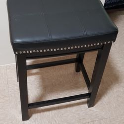 Black Stool With Cushion