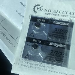 Watch batteries size 377/376