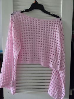 Ladies crochet crop top size large nwot