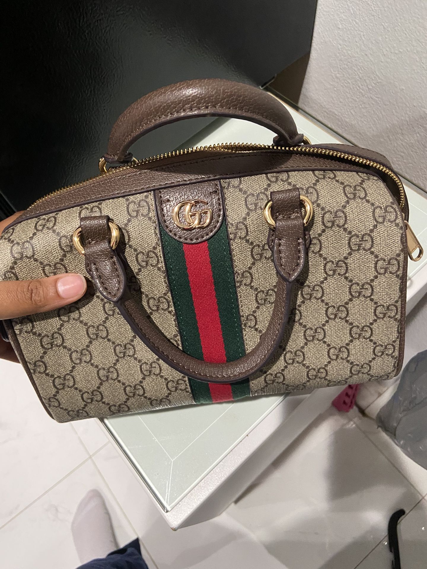 GUCCI Ophidia Mini GG canvas tote bag