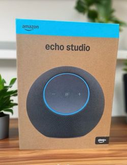 Echo Studio, Stealth Gray (newest model), our best Echo Studio yet, with immersive spatial audio and Dolby Atmos, designed for Alexa+
