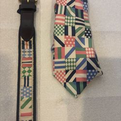 Vineyard Vines Tie& Belt-Kentucky Derby Coll.size 34
