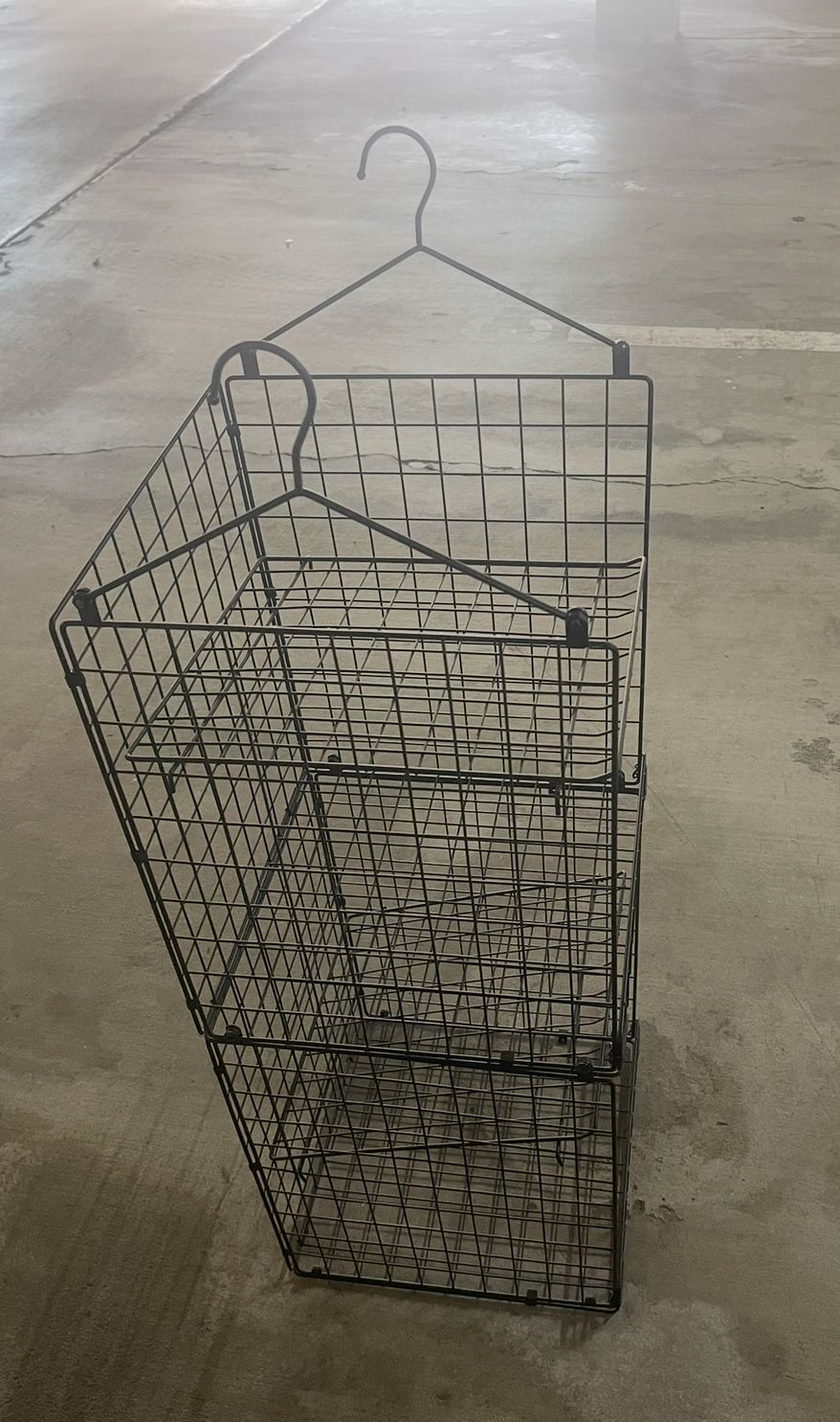 Set Of Two Wire Hanging Storage Racks