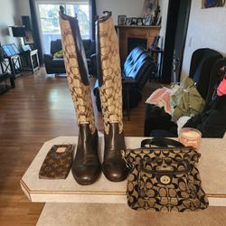 Coach Boots ,purse And Louie V  Cigarette Case