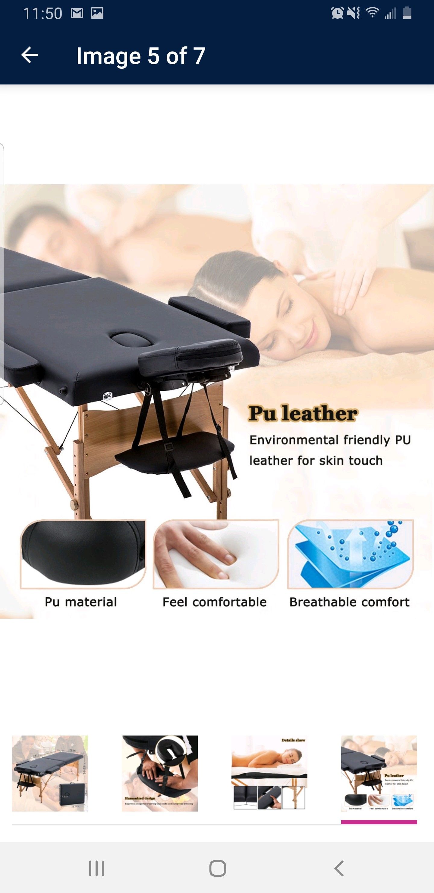 Massage table