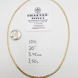 10k gold 20" mariner link chain
