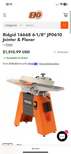 Ridgid 14668 6-1/8" JP0610 Jointer & Planer