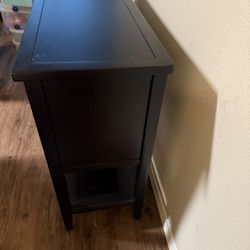 Dark Brown Wooden Accent Cabinet