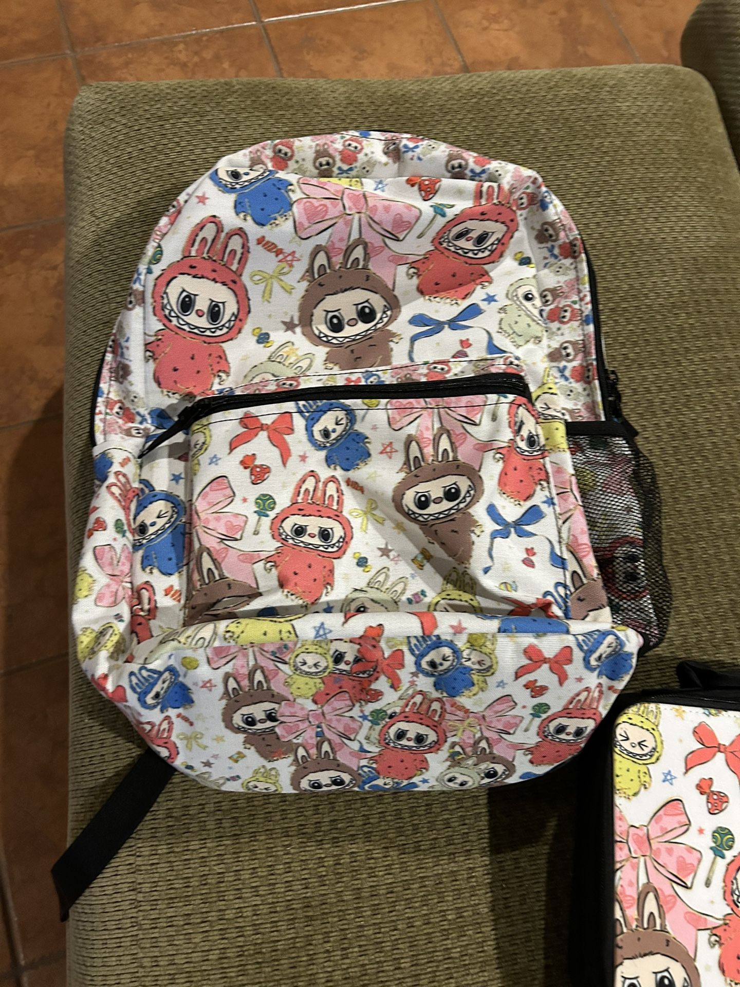 Labubu backpack and Lunch Bag. 