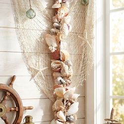 Shell Collector's Dream! HUGE 4'FT LONG Garland with 100+ Beautiful Sea Shells!