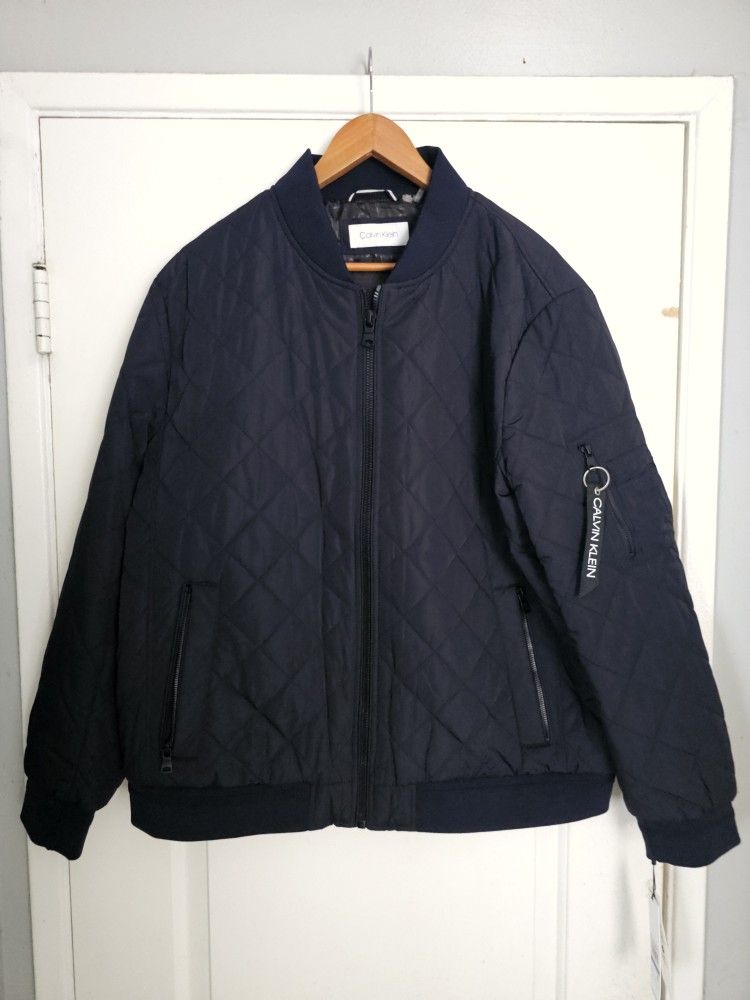 Men's Calvin Klein XL Blue Quilted Jacket