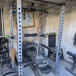 Body Solid Squat Rack, Bench, Attachments, And Extras