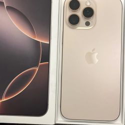 Apple iPhone 16 Pro Max 10/10 Condition AT&T / Cricket Desert Color 256gb