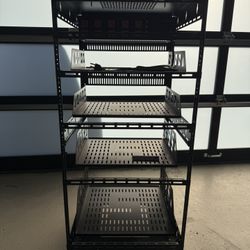 4 Tier AV Cart with Wattbox