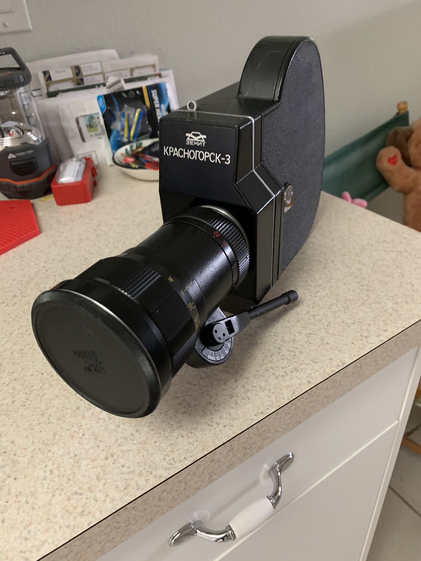 UNIQUE/Rare Find:Krasnogorsk Famous 16mm Soviet KMZ Movie Camera