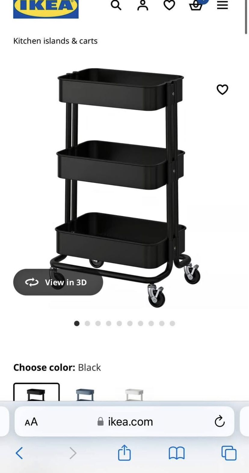 black ikea cart