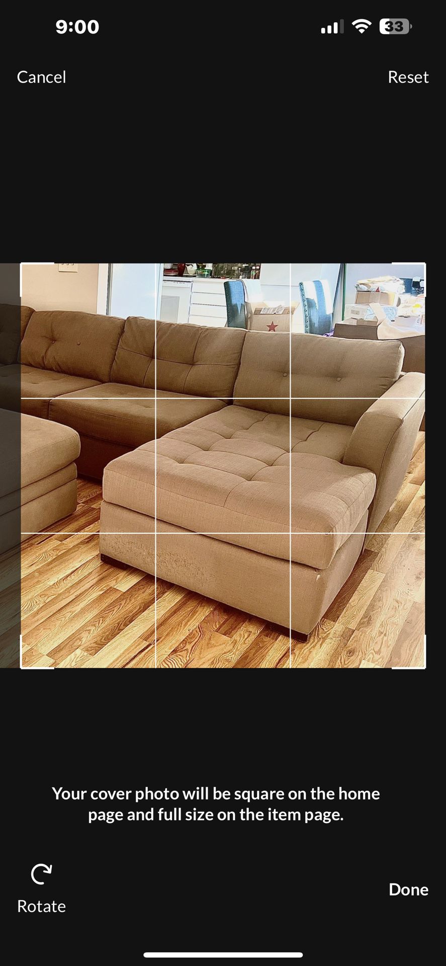 Taupe Sectional 