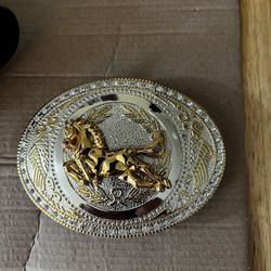 A Big Buckle, Silver, And Gold Brand New Never Used
