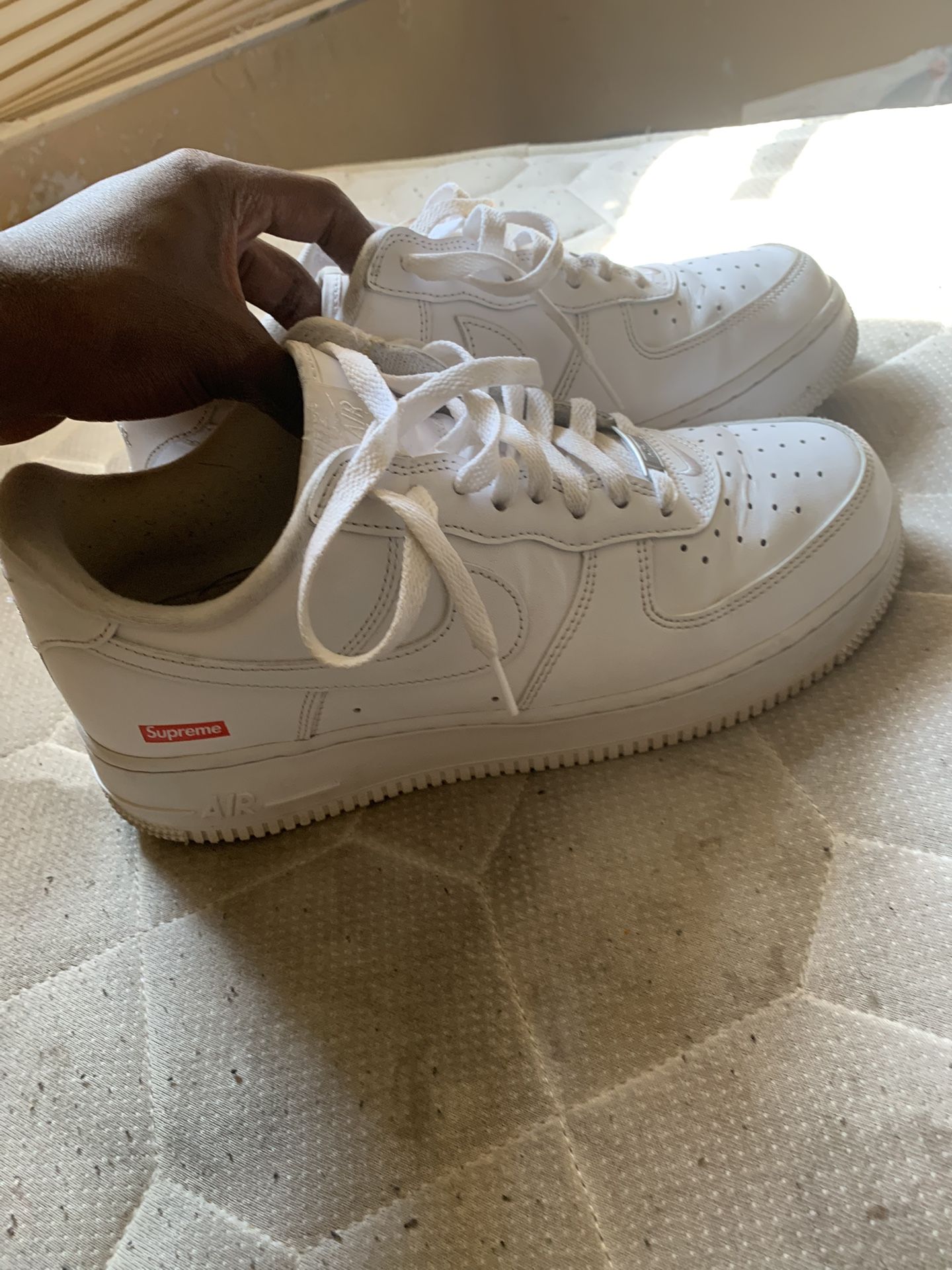 White Supremes Size 9