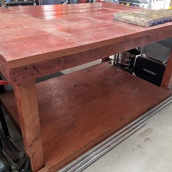 Extra heavy duty work table !!! With HD wheels  free local delivery!!