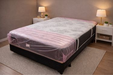 New queen mattress and box spring 2 pc bed frame is not included