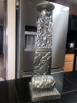 Silver candle holder