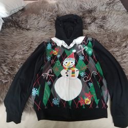 Quicksilver Christmas Hoodie Mens Sz Small 