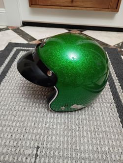 TORC T-50 Green Glitter Open Face Motorcycle Helmet