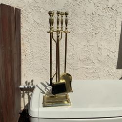 Brass Fireplace Tool Set $35.00