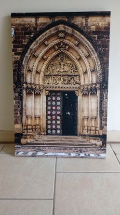 24"X 36" CATHEDRAL PRINT ON CANVAS NEW NEVER USED