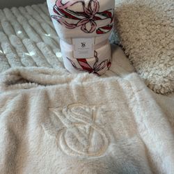 Victoria’s Secret blanket and tote bag