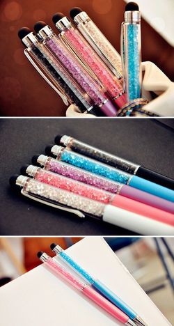 Refillable perfume bottles for purse or stylus crystal pens